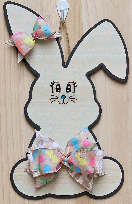 1 Distressed Teal Easter Bunny