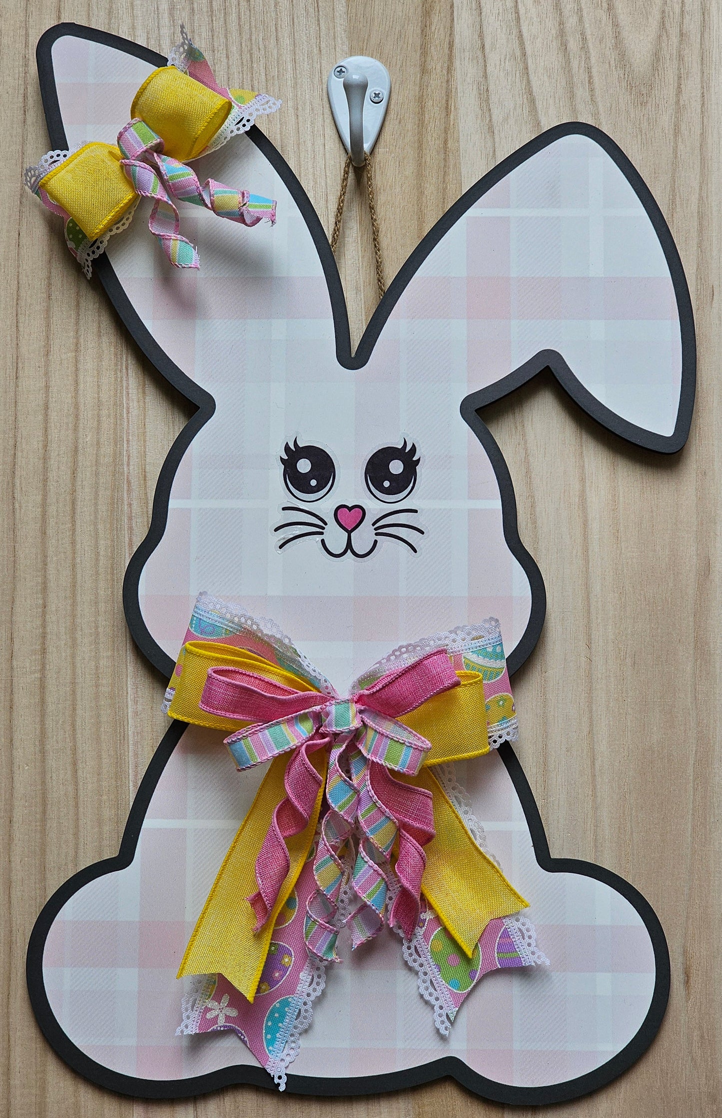 1 Decorated  Pink Easter Bunny